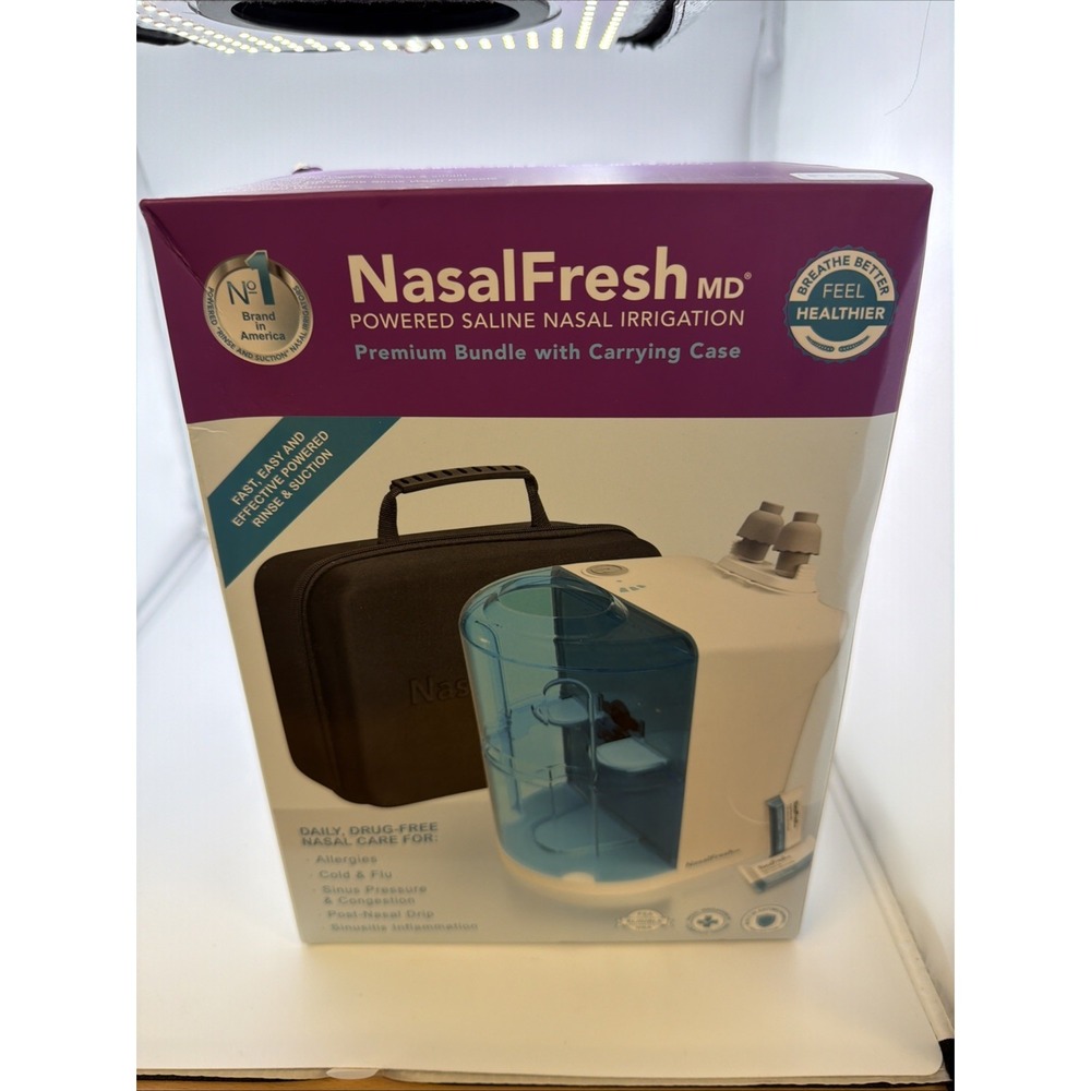NASALFRESH MD Premium Bundle–Dual Powered Nasal Irrigation System Nasal Rinse